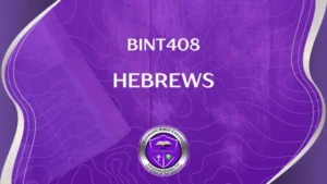 BINT408 HEBREWS