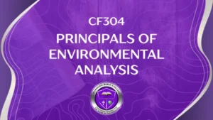 CF304 – Principals of Environmental Analysis